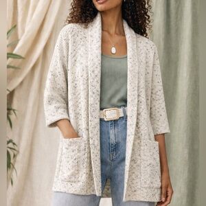 Creatures of Comfort Wool Chunky Knit Marled Duster Cardigan Sweater sz Medium